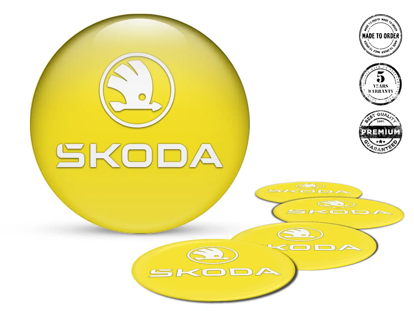 Skoda Radaufkleber Ausgabe Luxusgewölbte Logos